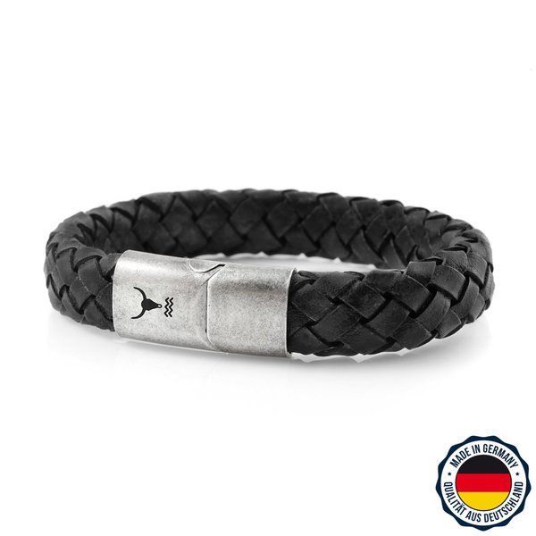 Isar-Rider Armband „Rider schwarz geflochten“